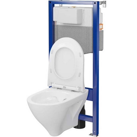 CERSANIT Zestaw podtynkowy AQUA PLUS mechaniczny z miską MILLE i deską S701-821